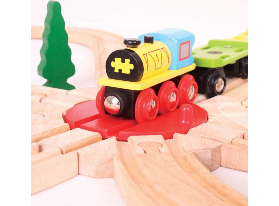 Bigjigs Rail Točna s 8 výjezdy