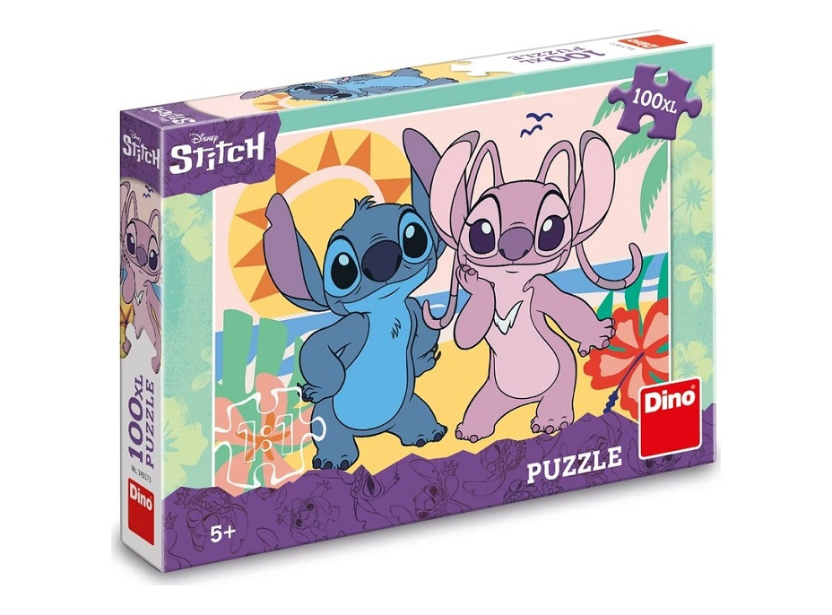 Dino Puzzle Stitch na pláži 100 XL dílků