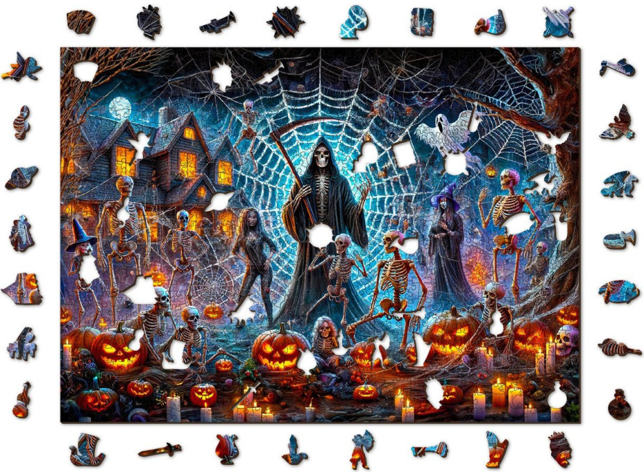 WOODEN CITY Dřevěné puzzle Halloweenský Pán smrti 1010 dílků