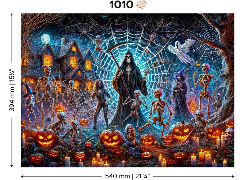 WOODEN CITY Dřevěné puzzle Halloweenský Pán smrti 1010 dílků