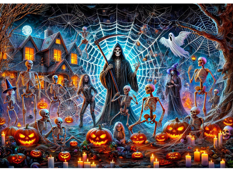 WOODEN CITY Dřevěné puzzle Halloweenský Pán smrti 1010 dílků