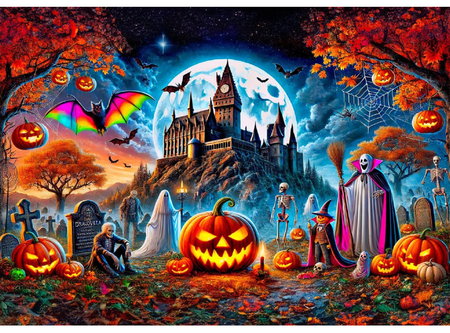 WOODEN CITY Dřevěné puzzle Halloweenská dýně 1010 dílků