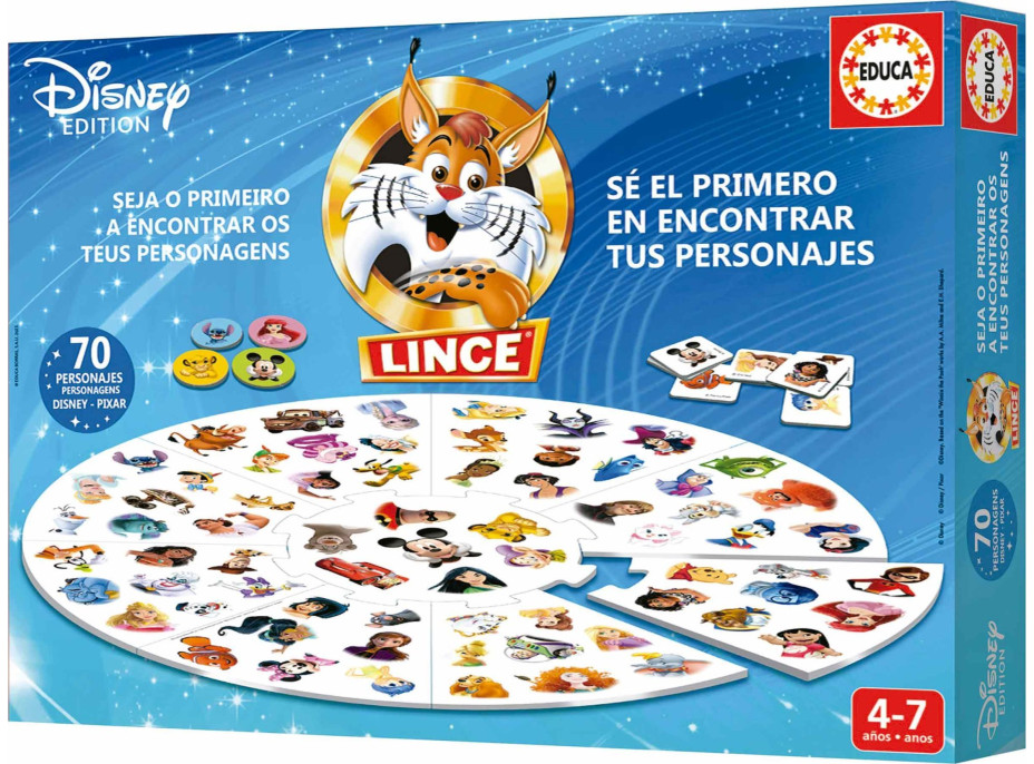 EDUCA Hra Lynx - Disney 100, 70 obrázků