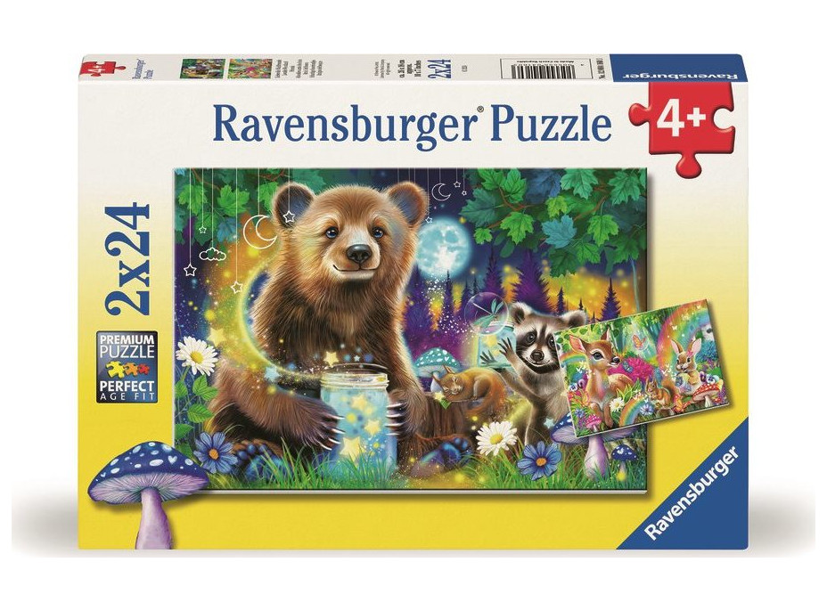 RAVENSBURGER Puzzle Kamarádi z kouzelného lesa 2x24 dílků