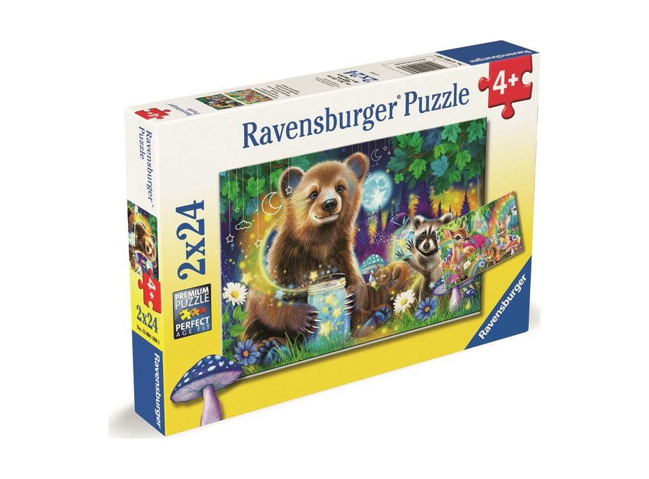 RAVENSBURGER Puzzle Kamarádi z kouzelného lesa 2x24 dílků