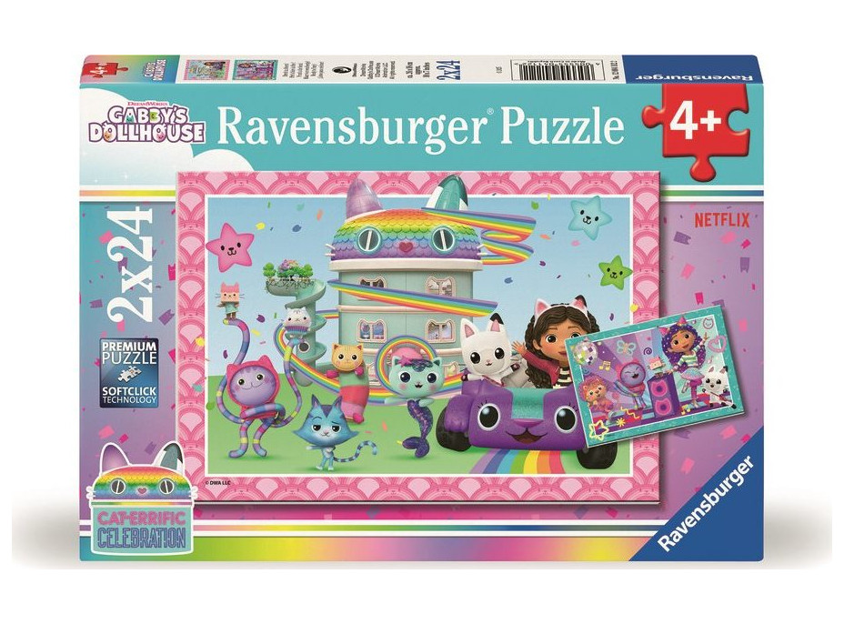 RAVENSBURGER Puzzle Gábinin kouzelný domek 2x24 dílků