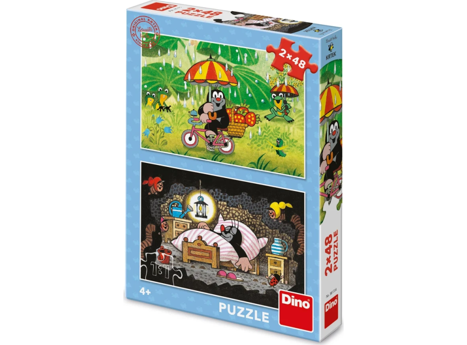 DINO Puzzle Krteček: Krtkův den 2x48 dílků