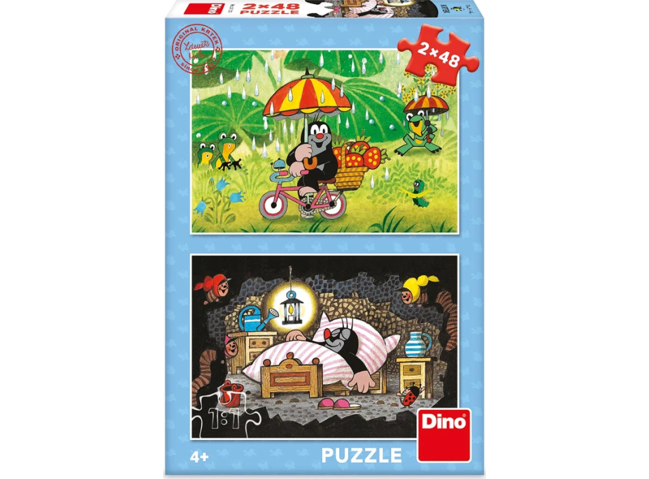 DINO Puzzle Krteček: Krtkův den 2x48 dílků