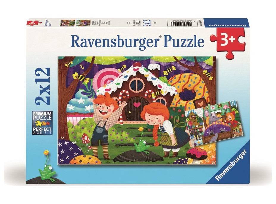 RAVENSBURGER Puzzle Kouzelný svět pohádek 2x12 dílků