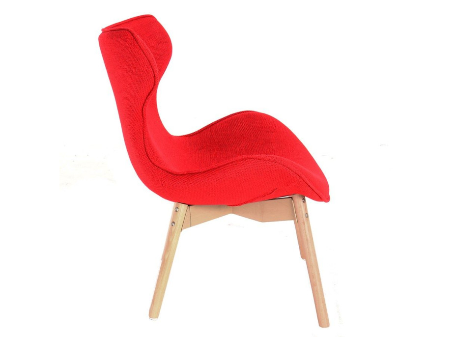 Designová retro židle Fox - červená