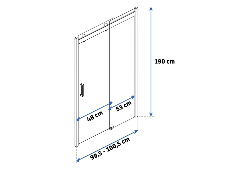 Sprchové dveře MAXMAX Rea NIXON 100 cm
