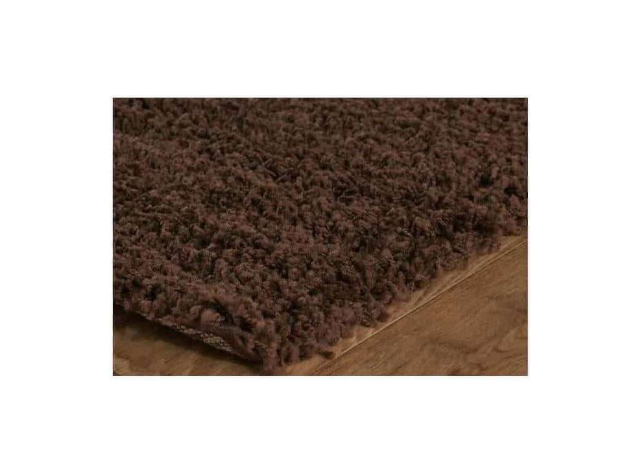 Moderní kusový koberec SHAGGY COLOR - hnědý