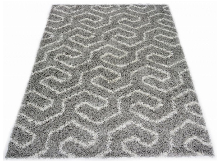 Kusový koberec SHAGGY TOP - 463 - šedý