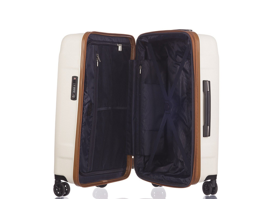 Moderní cestovní kufry STOCKHOLM - bílé
