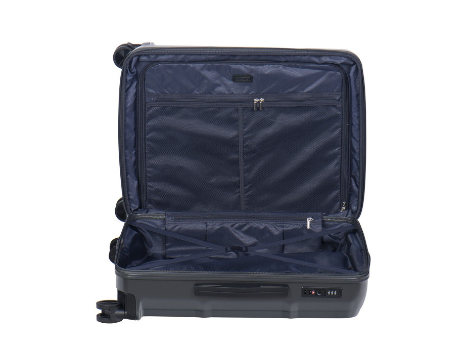 Moderní cestovní kufry VIENNA - tmavě šedé