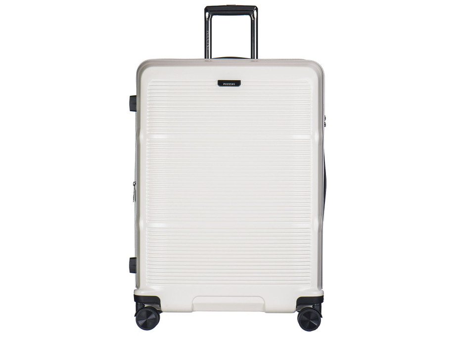 Moderní cestovní kufry VIENNA - bílé