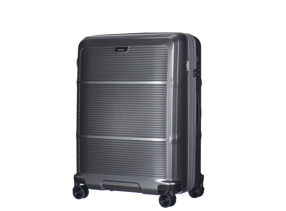Moderní cestovní kufry VIENNA - světle šedé
