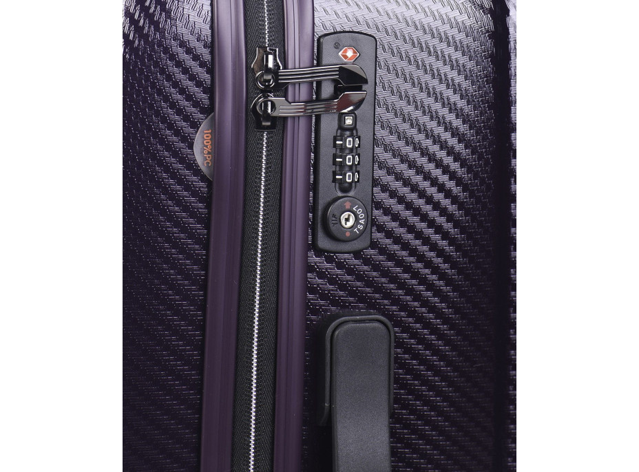 Moderní cestovní kufry NEW YORK - tmavě fialové