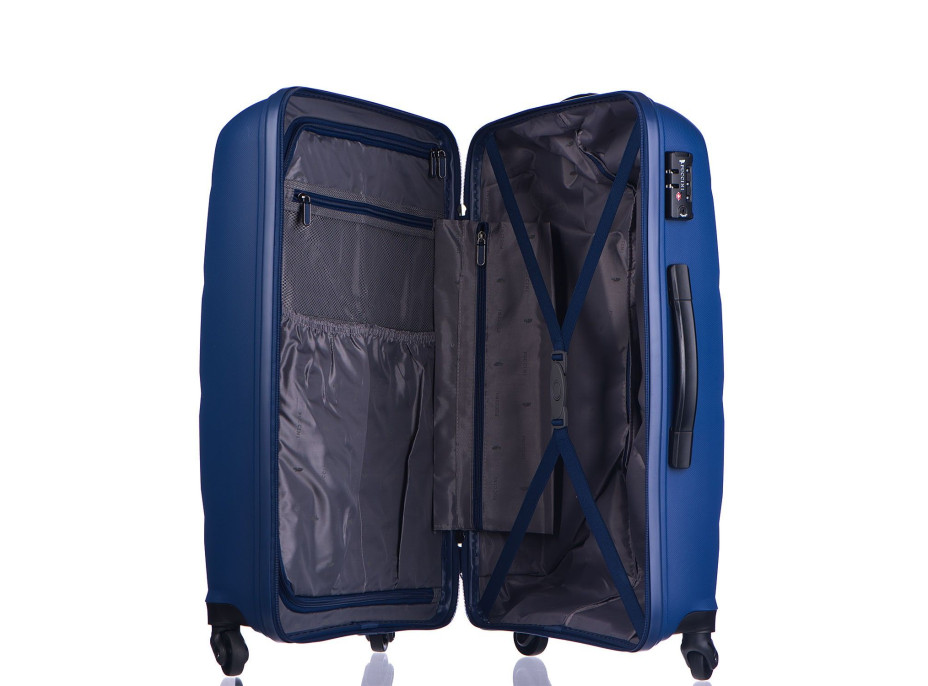 Moderní cestovní kufry ACAPULCO - námořnická modř