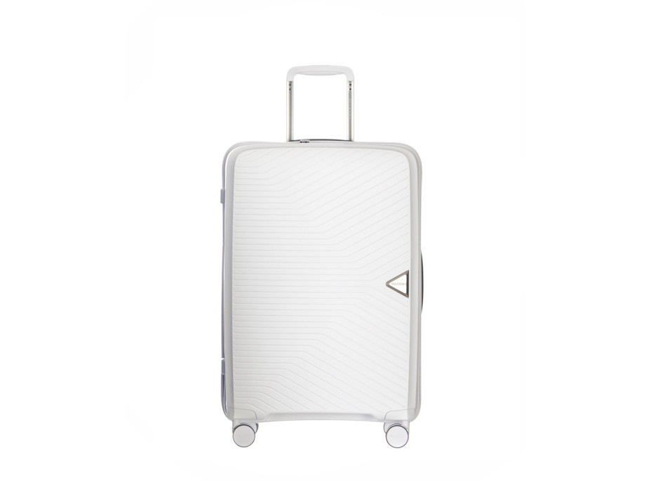 Moderní cestovní kufry DENVER - bílé