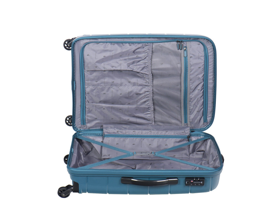 Moderní cestovní kufry MADAGASKAR - tyrkysové