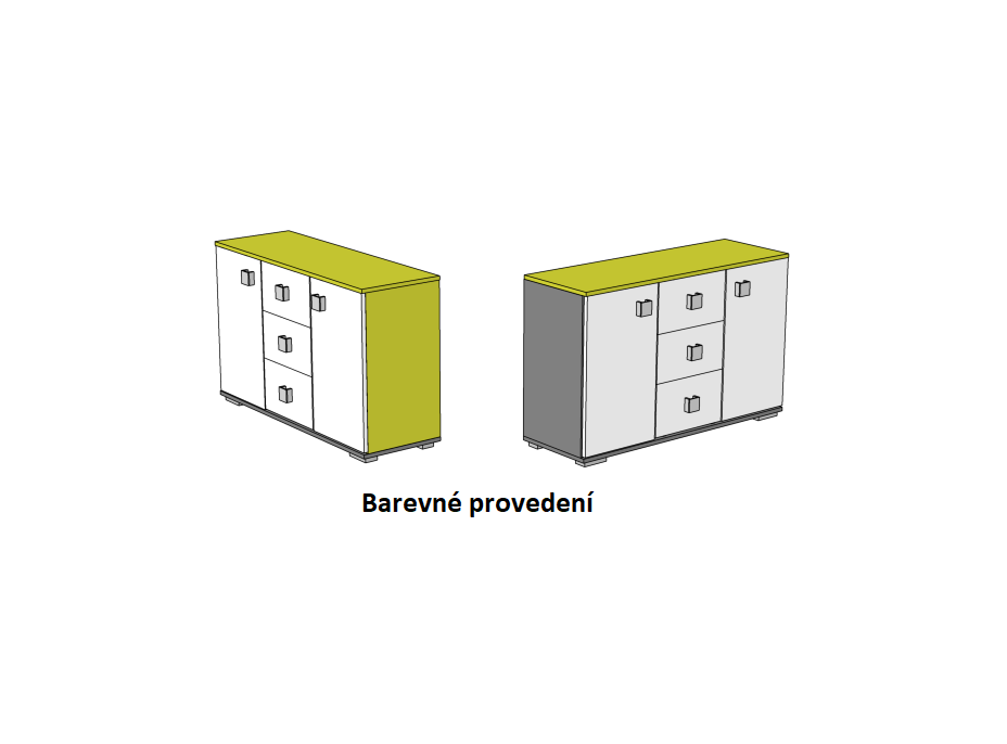 Komoda - GREEN TYP A - barevné provedení