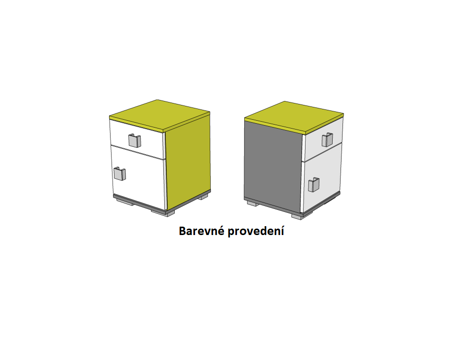 Noční stolek GREEN - barevné provedení