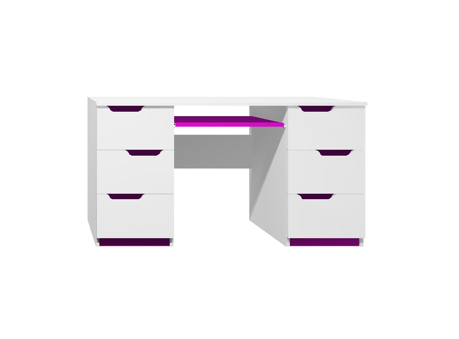 Psací stůl - MODERN TYP B - tmavě fialová