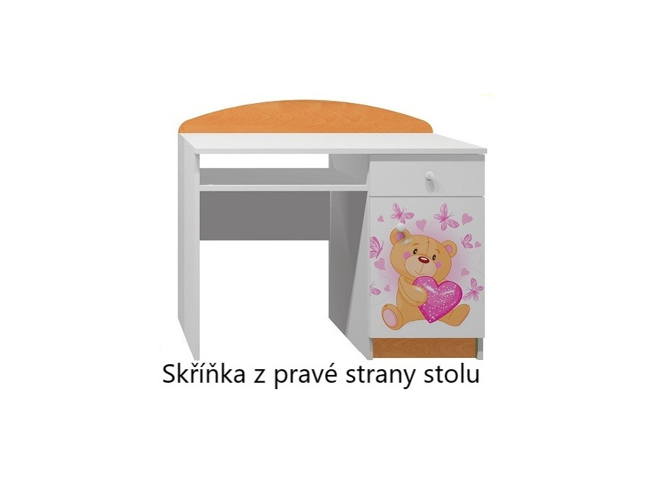 Psací stůl MEDVÍDEK SE SRDÍČKEM - TYP A