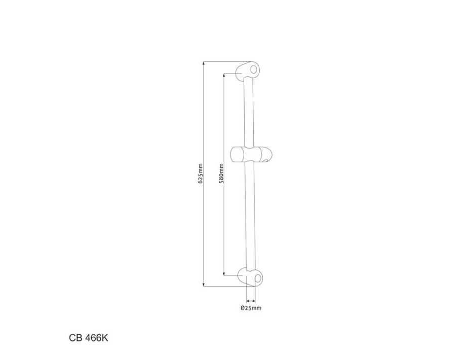 Držák sprchy posuvný 63 cm