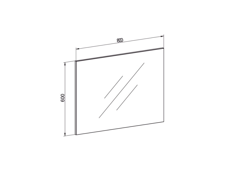 Zrcadlo 600x800x20 mm