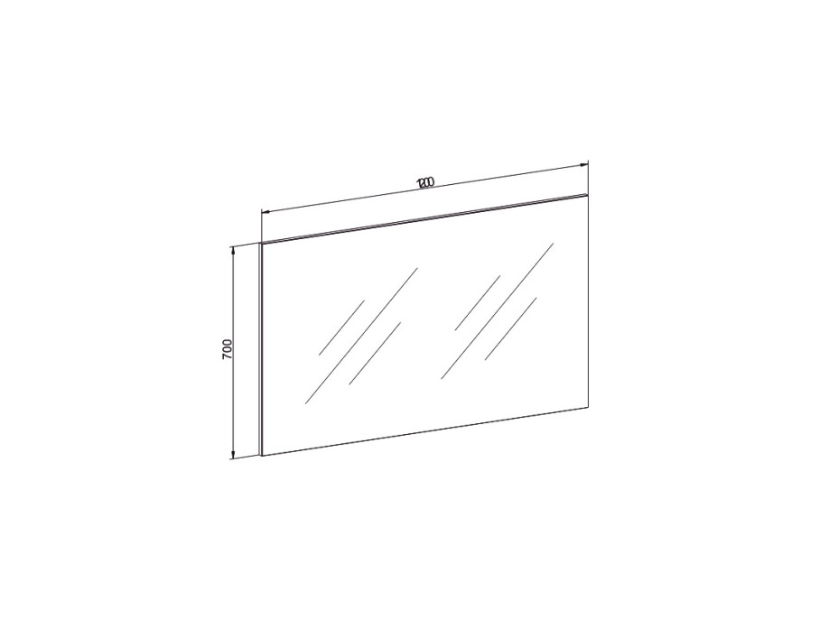 Zrcadlo 1200x700x20 mm