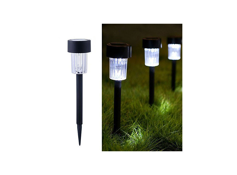 Zahradní LED solární lampa do země 32x5,5 cm - černá