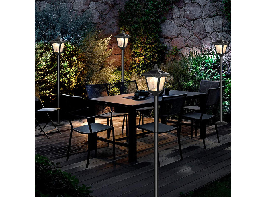 Zahradní LED solární lampa stojící 92x14 cm