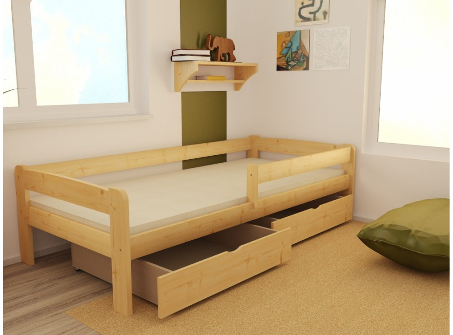 Dětská postel z MASIVU 180x80 cm SE ŠUPLÍKY - DP024/V