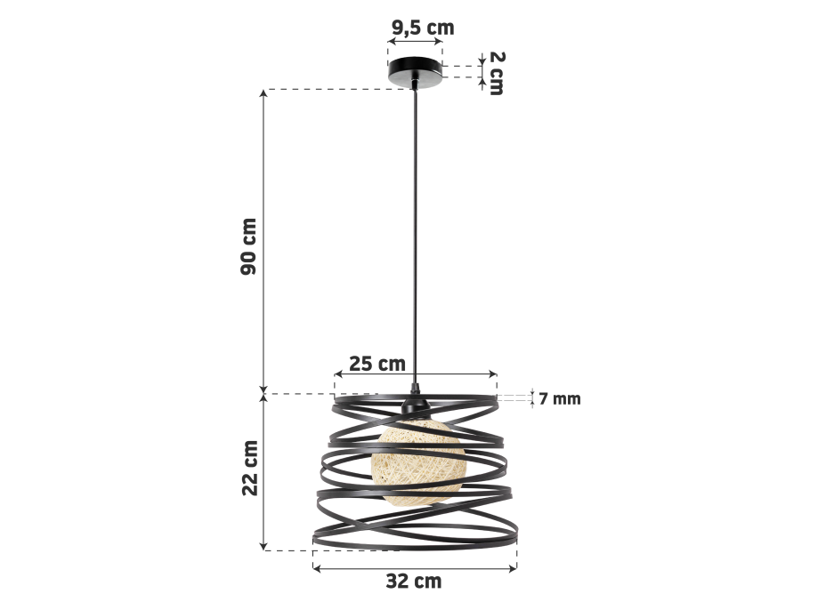 Stropní svítidlo LOFT SPIRAL