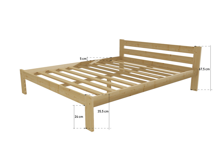 Postel z masivu 200x120 cm - MK5A