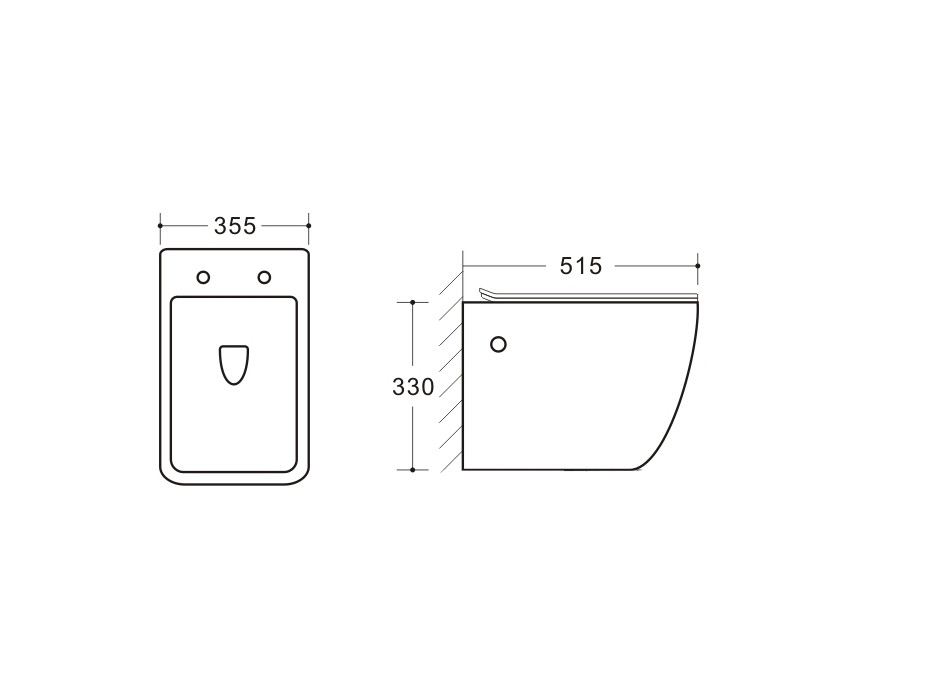 Závěsné WC RIMLESS VEGA SLIM, 30654000