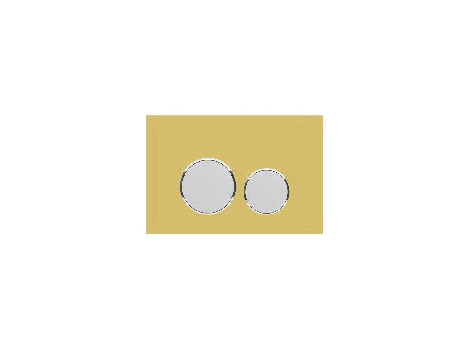 Ovládací tlačítko splachovadla - zlaté - dvojčinné - skleněné- typ E, 600624