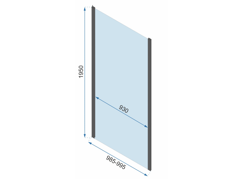 Sprchový kout MAXMAX Rea RAPID slide 150x100 cm - černý