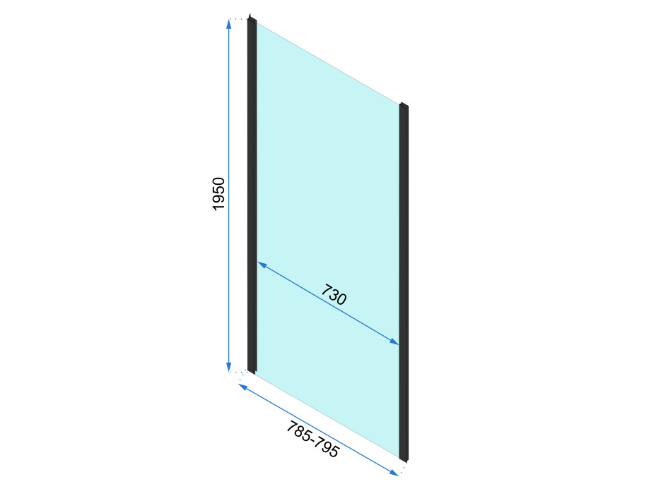 Sprchový kout MAXMAX Rea RAPID slide 150x80 cm - černý