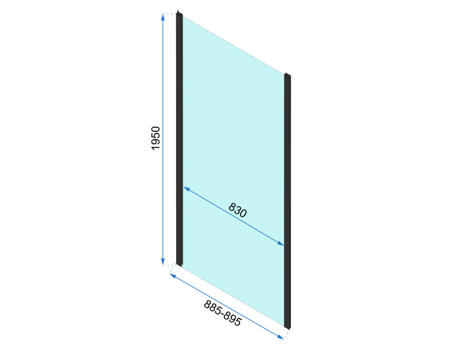 Sprchový kout MAXMAX Rea RAPID slide 160x90 cm - černý