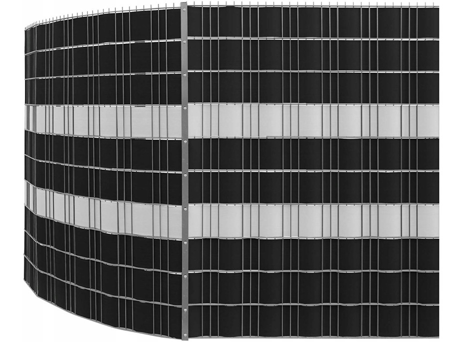 Clona na drátěný plot PVC - 19x2600 cm - světle šedá