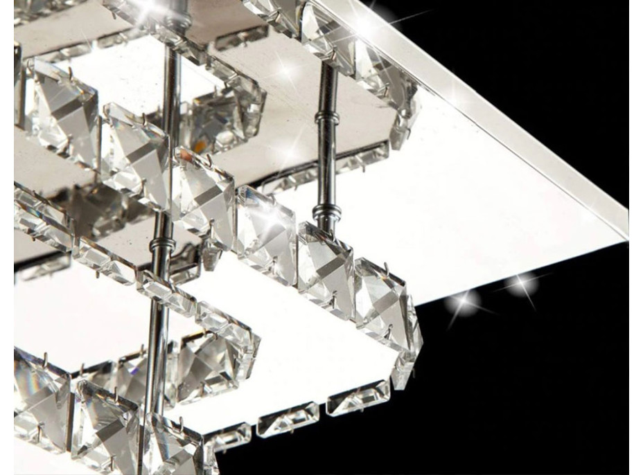 Stropní LED křišťálové svítidlo PLATON double square - 24W