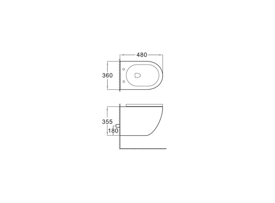 Závěsné WC LENA RIMLESS SLIM, 30224000