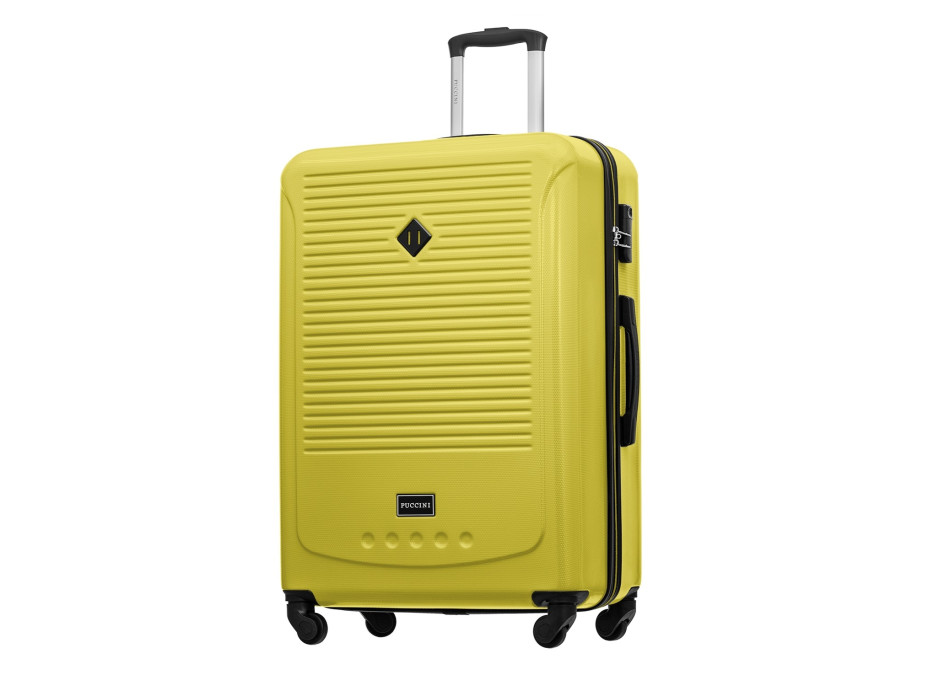 Moderní cestovní kufry CARA - limetkově zelené