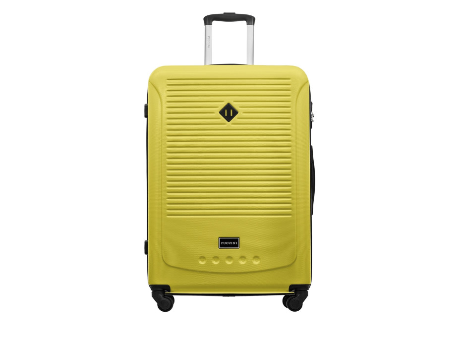Moderní cestovní kufry CARA - limetkově zelené