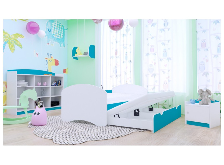 Dětská postel pro DVA (s výsuvným lůžkem) 160x80 cm - BEZ MOTIVU