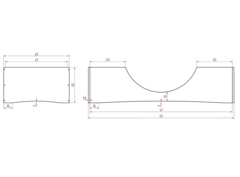 Dětská designová postel z masivu PEPE 2 - 160x80 cm