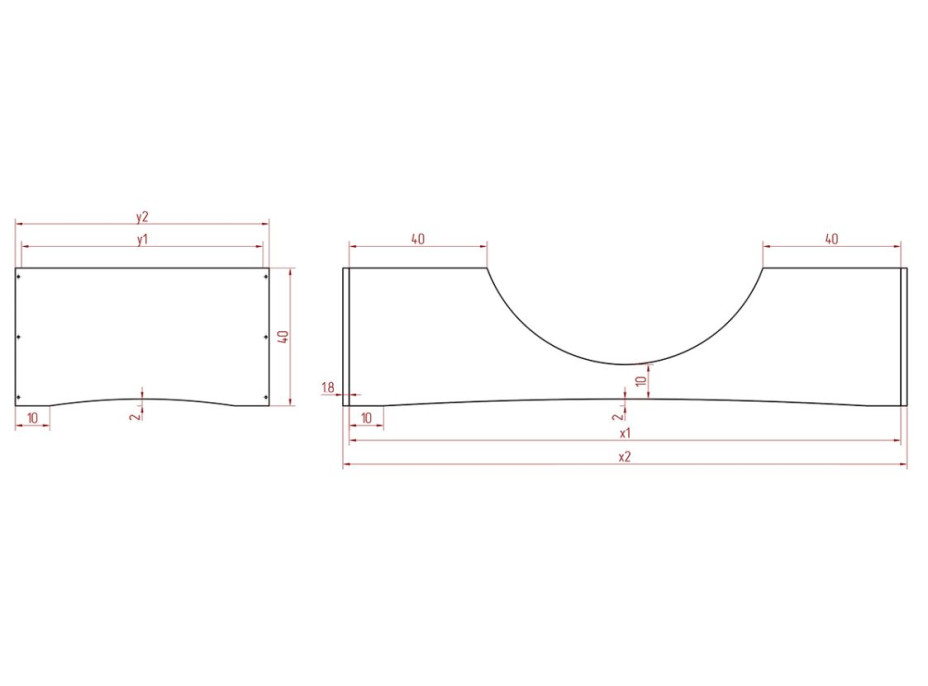 Dětská designová postel z masivu PEPE 2 - 170x100 cm